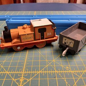 TOMY Train Stepney  and Troublesome Truck (4 straight pieces of track)